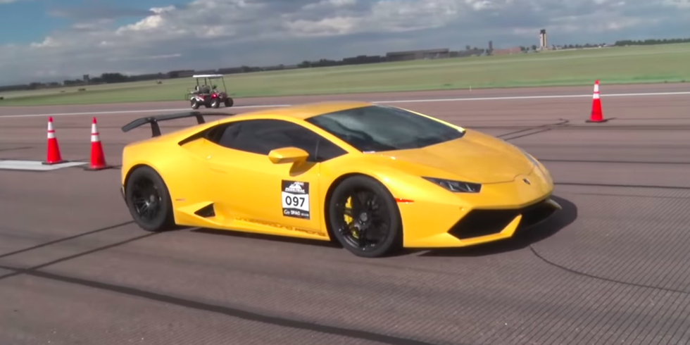 Watch This Twin-Turbo Lamborghini Huracan Set the Half-Mile World ...